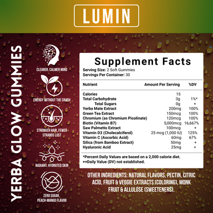 LUMIN - Yerba Glow Gummies