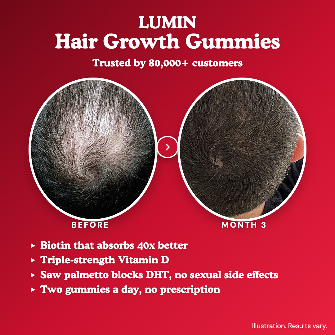 LUMIN - RRB Hair Growth Gummies for men