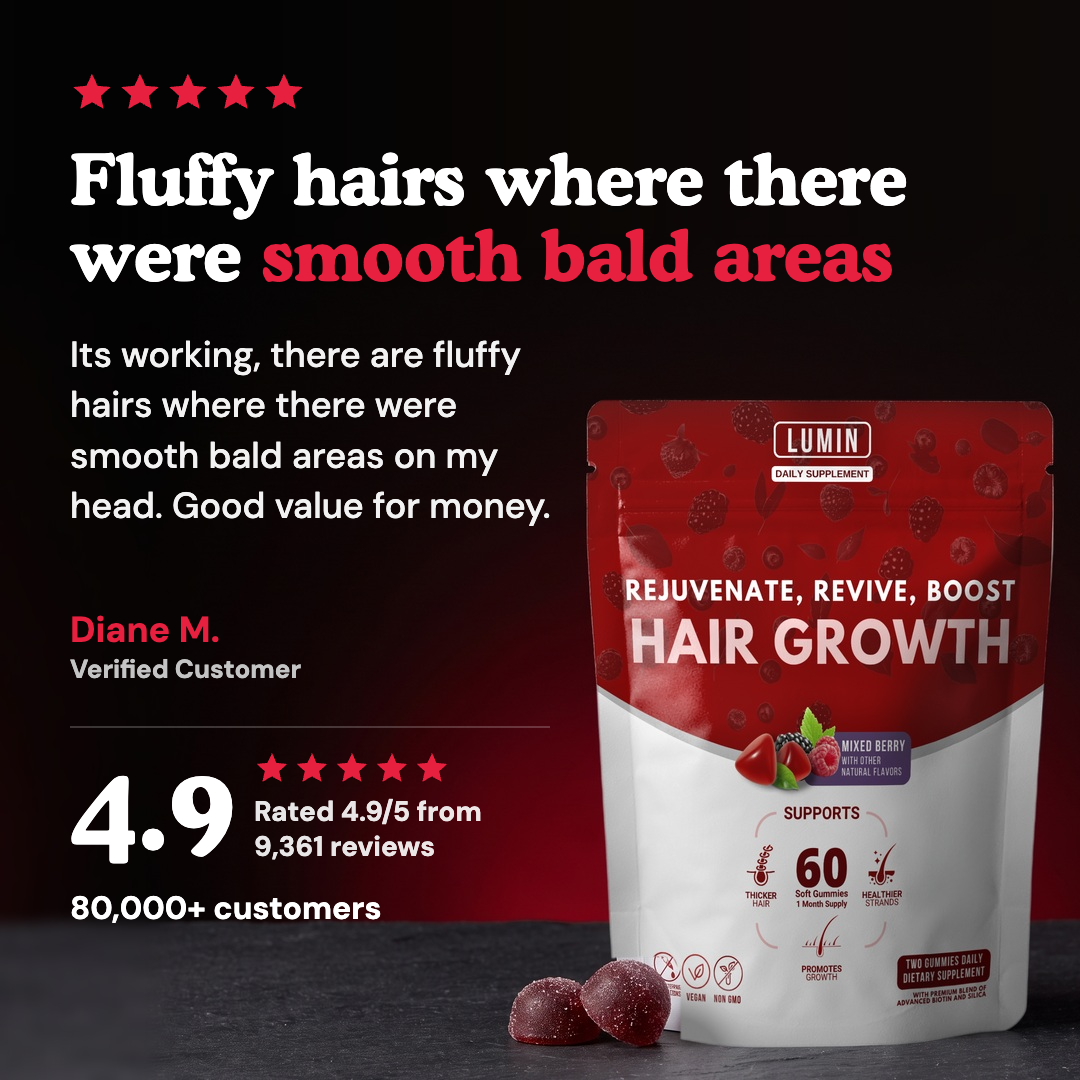 LUMIN - RRB Hair Growth Gummies for men